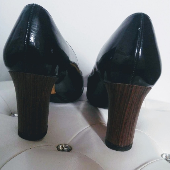 Kate Spade Women Kami Pumps Black Wooden Heels 5 - Picture 3 of 6